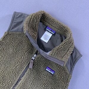 Patagonia Fleece Vest Womens Medium Brown Sherpa Zip Front Outdoor Hiking